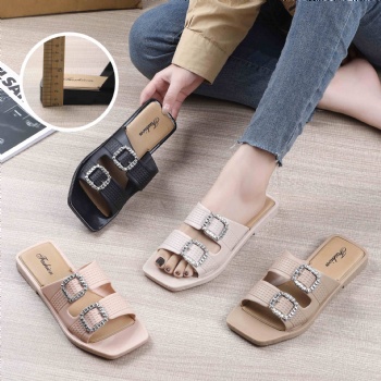 Ladies Platform Pvc Slippers Good design Outdoor Non Open-Toe Sandals