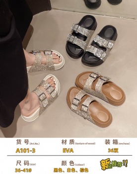 ​High Quality EVA Walking Shoes Women Flat Sandals Slides For Women